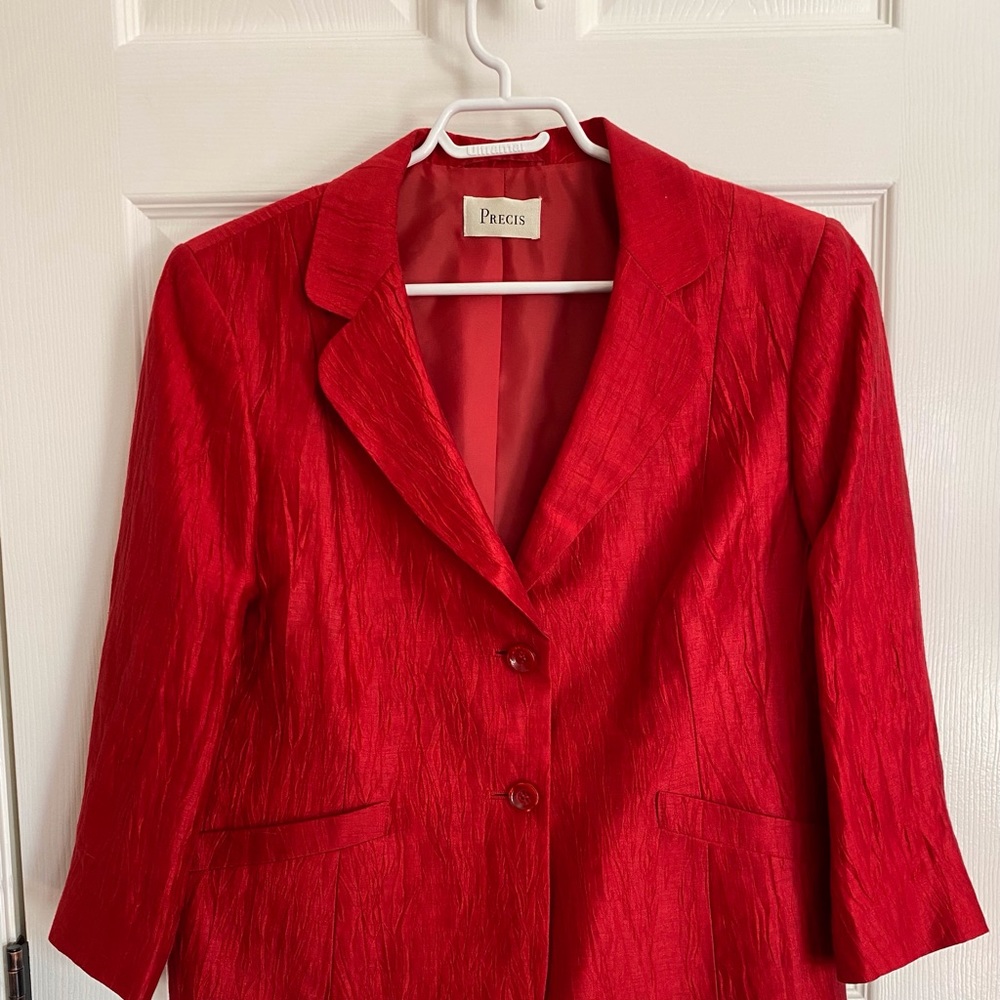 Precis Crinkle Linen Jacket Sz 14